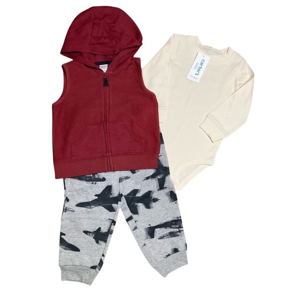 Carter's Baby Boy Infant Jet Vest Set 3 Month’s NWT